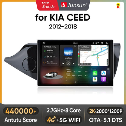 Junsun V3 Plus 2K Android 13 Drahtlose CarPlay Android Auto Auto Intelligente Systeme für KIA CEED JD Cee'd 2012-2018 Autoradio 