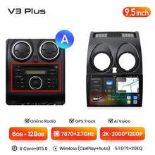 Load image into Gallery viewer, Junsun V3 Plus 2K Android 13 Wireless CarPlay Android Auto Car Intelligent Systems for Nissan Qashqai J10 2006 - 2013 Autoradio
