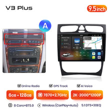 Load image into Gallery viewer, Junsun V3 Plus 2K CarPlay Android Auto Car Intelligent Systems for Mercedes Benz C Class CLK Class W203 W209 S203 A209 2000-2005
