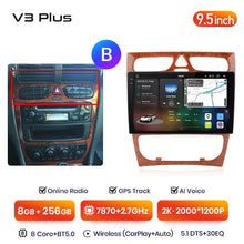 Load image into Gallery viewer, Junsun V3 Plus 2K CarPlay Android Auto Car Intelligent Systems for Mercedes Benz C Class CLK Class W203 W209 S203 A209 2000-2005
