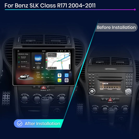 Junsun V3 Plus 2K  Wireless CarPlay Android Auto Car Intelligent Systems For Mercedes Benz SLK Class R171 2004-2011 Autoradio