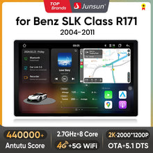 Junsun V3 Plus 2K CarPlay inalámbrico Android Auto Sistemas inteligentes para Mercedes Benz SLK Clase R171 2004-2011 Autoradio 