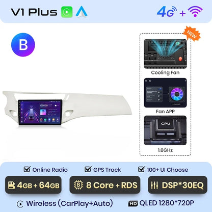 Radio multimedia Junsun con CarPlay inalámbrico y Android Auto para Citroën C3 DS3 (2010-2016), GPS, sistemas inteligentes, autorradio inteligente. 