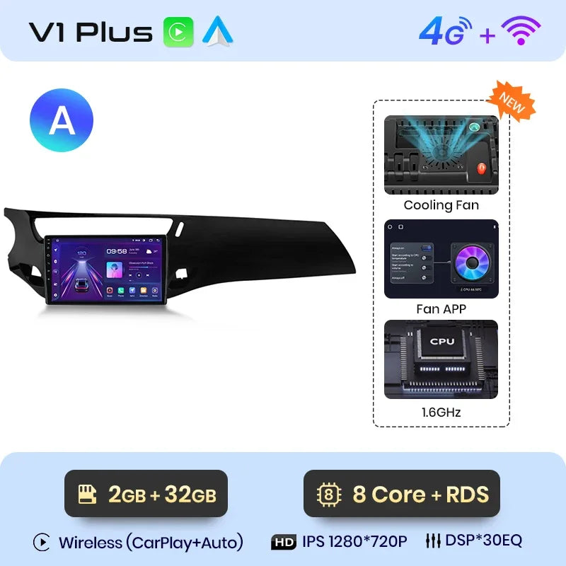 Radio multimedia Junsun con CarPlay inalámbrico y Android Auto para Citroën C3 DS3 (2010-2016), GPS, sistemas inteligentes, autorradio inteligente. 