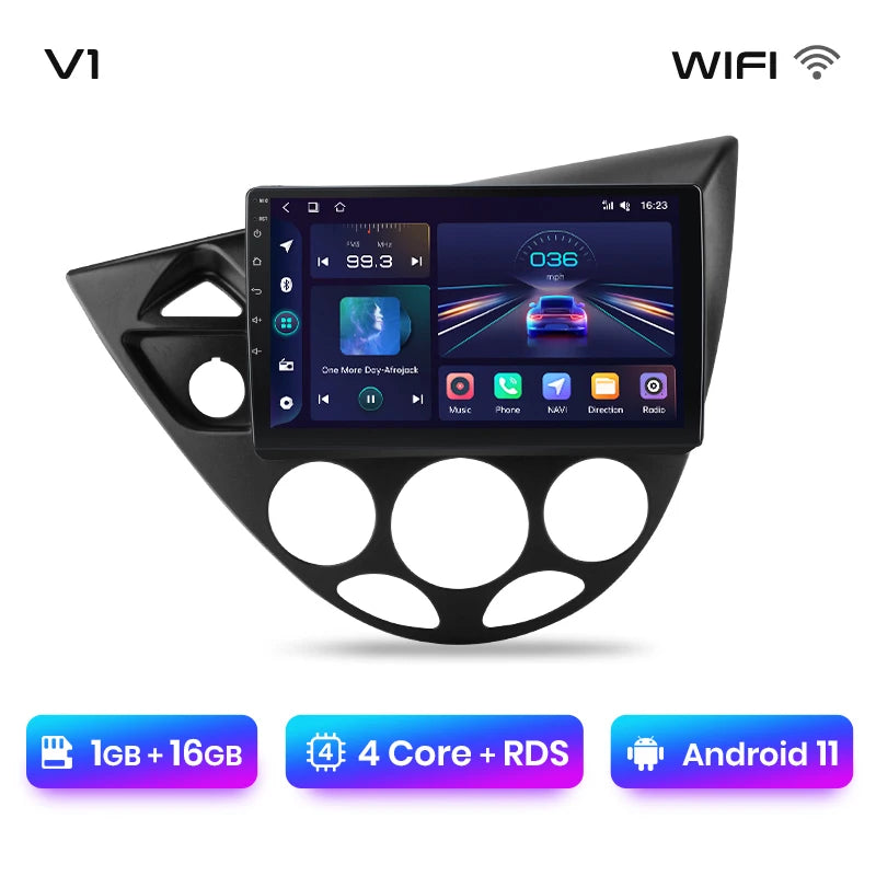Radio de coche Junsun con CarPlay inalámbrico y Android Auto para Ford Fiesta (1995-2001), Focus Mk1 (1998-2004), sistemas inteligentes para coche. 