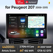 Load image into Gallery viewer, Junsun X7 MAX 13.1“ 2K AI Voice Wireless CarPlay Android Auto Car Radio For Peugeot 207 207CC 2006 - 2015 Multimedia autoradio
