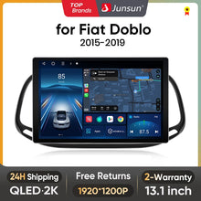 Junsun X7 MAX 13.1" 2K AI Voice Wireless CarPlay Android Auto Radio para Fiat Doblo 2015-2019 Autorradio multimedia 