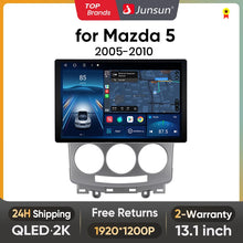 Load image into Gallery viewer, Junsun X7 MAX 13.1“ 2K AI Voice Wireless CarPlay Android Auto Car Radio for Mazda 5 2005-2010 Multimedia autoradio
