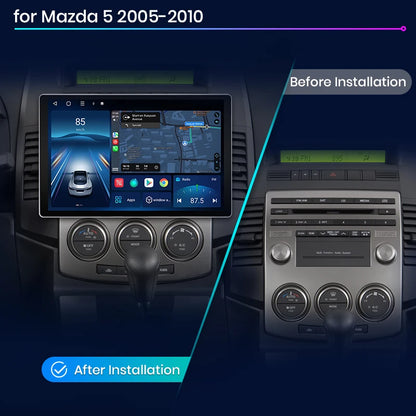 Junsun X7 MAX 13.1" 2K AI Voice Wireless CarPlay Android Auto Radio para Mazda 5 2005-2010 Autorradio multimedia 