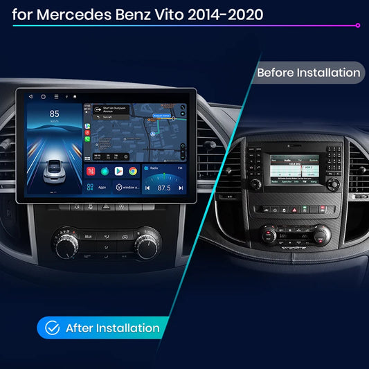 Junsun X7 MAX 13.1" 2K CarPlay inalámbrico Android Auto Radio para Mercedes Benz Vito W447 2014-2020 Autorradio multimedia 
