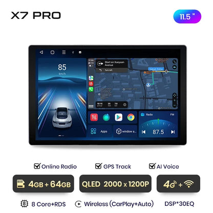 Junsun X7 MAX 13.1" 2K CarPlay inalámbrico Android Auto Radio para Mercedes Benz Vito W447 2014-2020 Autorradio multimedia 