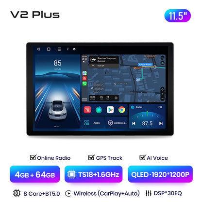 Junsun X7 MAX 2K HD - Radio de coche inalámbrica con CarPlay para BMW E46 M3 318/320/325/330/335, GPS, 2DIN 