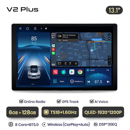 Junsun X7 MAX 2K HD - Radio de coche inalámbrica con CarPlay para BMW E46 M3 318/320/325/330/335, GPS, 2DIN 