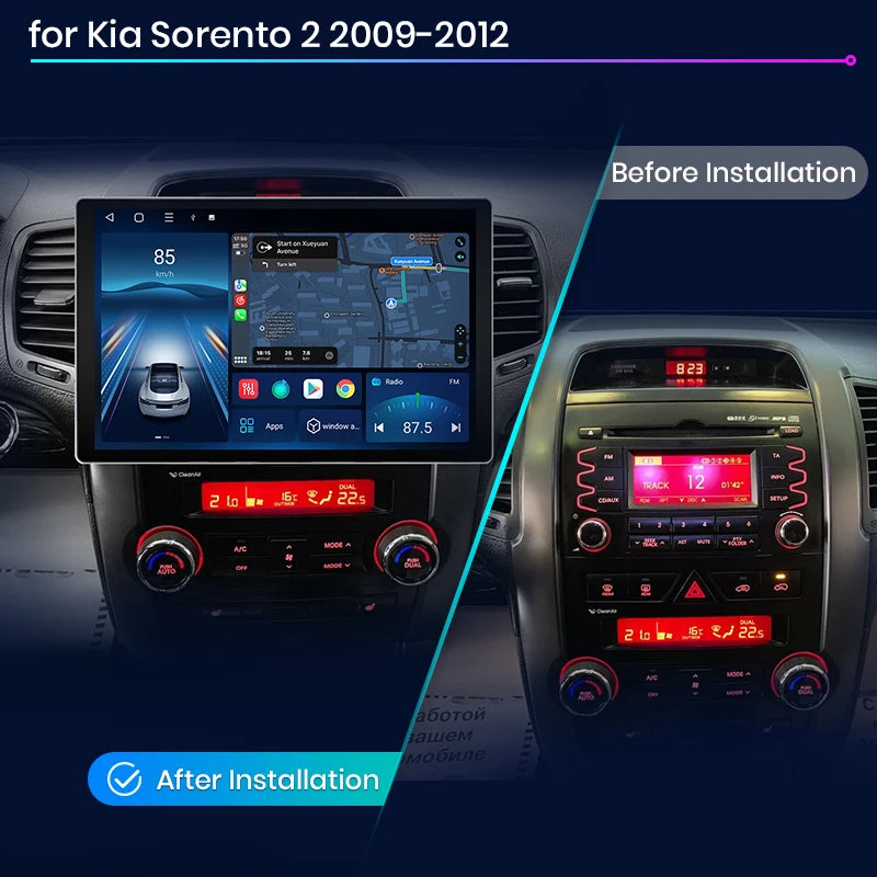 Junsun X7 MAX 2K HD Bildschirm Drahtlose CarPlay Auto Auto Radio für Kia Sorento 2 XM 2009 - 2012 Auto Multimedia GPS 2din autoradio 
