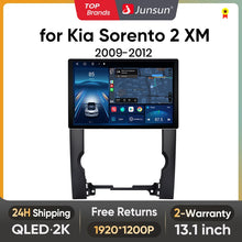 Radio Junsun X7 MAX 2K HD con CarPlay inalámbrico para Kia Sorento 2 XM 2009-2012, GPS, 2DIN 