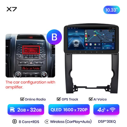 Junsun X7 MAX 2K HD Bildschirm Drahtlose CarPlay Auto Auto Radio für Kia Sorento 2 XM 2009 - 2012 Auto Multimedia GPS 2din autoradio 