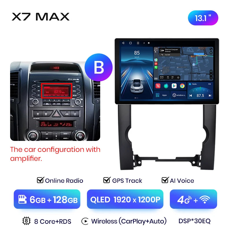 Junsun X7 MAX 2K HD Bildschirm Drahtlose CarPlay Auto Auto Radio für Kia Sorento 2 XM 2009 - 2012 Auto Multimedia GPS 2din autoradio 
