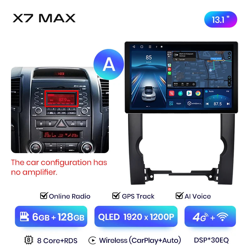 Junsun X7 MAX 2K HD Bildschirm Drahtlose CarPlay Auto Auto Radio für Kia Sorento 2 XM 2009 - 2012 Auto Multimedia GPS 2din autoradio 