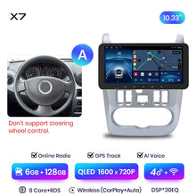 Load image into Gallery viewer, Junsun X7 PRO 11.5“ 2K Wireless CarPlay Android Auto Car Radio for Renault Logan 1 Sandero 2009-2013 Dacia Duster autoradio
