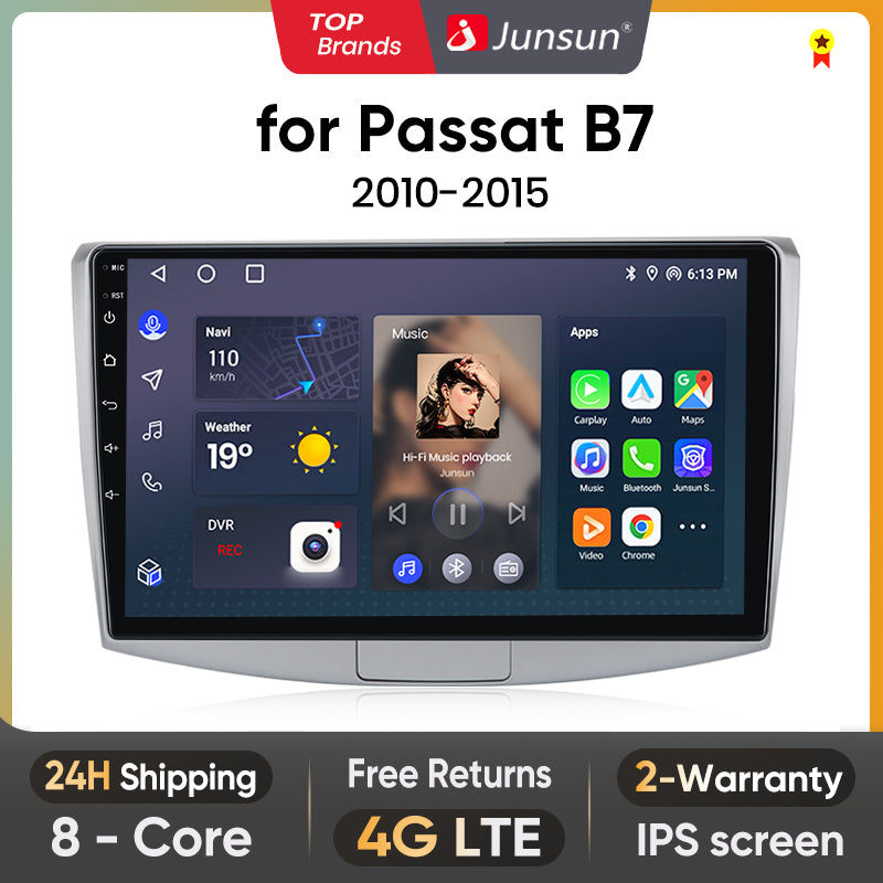 Junsun AI Voice 2 din Android Auto Radio For Volkswagen VW Passat B6 B7 CC 2010-2015 Carplay 4G Car Multimedia GPS 2din autoradio