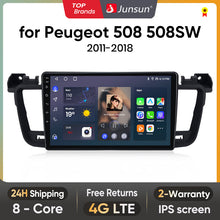 Load image into Gallery viewer, Junsun AI Voice 2 din Android Auto Radio For Peugeot 508 508SW 2011 2012 2013-2018 Carplay 4G Car Multimedia GPS 2din autoradio
