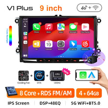 Lade das Bild in den Galerie-Viewer, Junsun 2Din Wireless CarPlay for Apple Android Auto Car Radio Multimedia Player For VW Volkswagen Skoda Octavia PASSAT B6 GOLF
