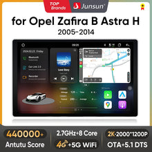 Junsun V3 Plus 2K Android 13 CarPlay inalámbrico Android Auto Sistemas inteligentes para Opel Zafira B Astra H 2005-2014 Autoradio 