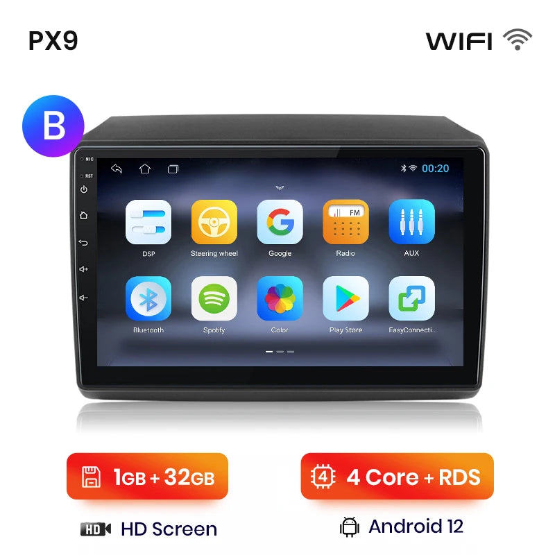 Radio con Android Auto y CarPlay inalámbrico AWESAFE para Fiat Ducato, Peugeot Boxer 2, Citroën Jumper 2 (2006-2023) 