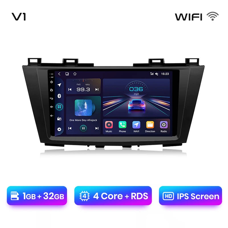 Junsun V1 AI Voice - Radio inalámbrica CarPlay Android para coche, GPS, 2DIN, 4G, para Mazda 5 (2010-2015) 