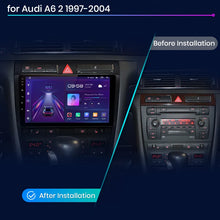 Junsun V1 AI Voice - Radio inalámbrica CarPlay Android para coche, GPS, 2DIN, para Audi A6, C5 (1997-2004), S6, RS6, 4G 