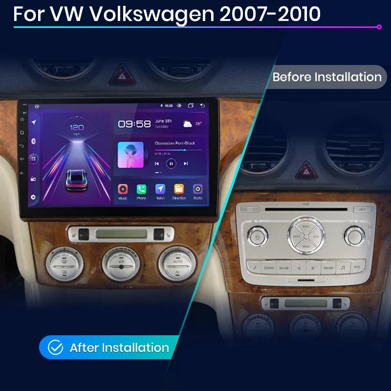 Junsun Wireless CarPlay Android Auto Radio For VOLKSWAGEN LAVIDA 2007 2008 2009 2010 Car Intelligent Systems RDS BT WiFi 2 din