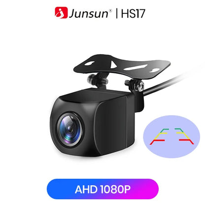 Junsun Auto-Rückfahrkamera, AHD 720P Auflösung, wasserdicht, 140°-Weitwinkel, Rückfahrkamera für Autoradio 