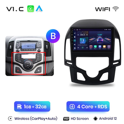 Junsun V1 AI Stimme Drahtlose CarPlay Android Auto Radio Für Hyundai I30 2006-2011 4G Auto Multimedia GPS 2din autoradio 