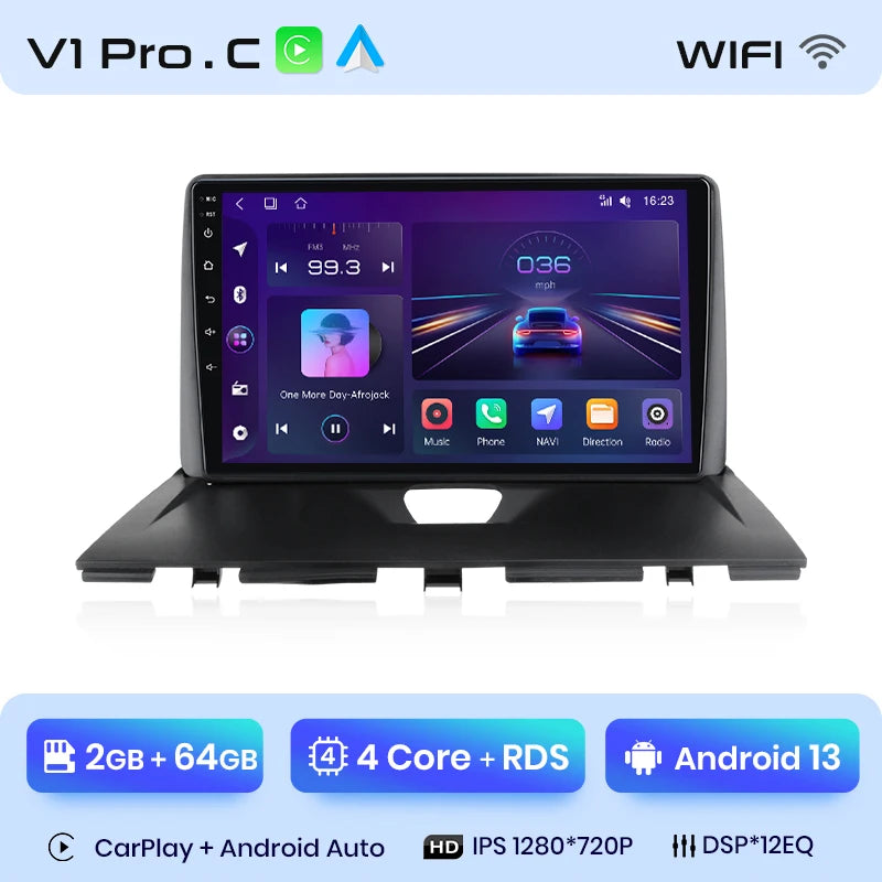 Radio Junsun V1 Plus para Peugeot Expert 2007-2016 con CarPlay inalámbrico, Android Auto, sistema inteligente para coche, 2 DIN, DVD. 
