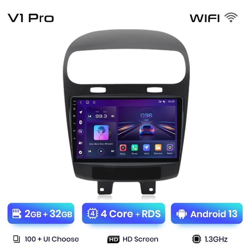 Radio Junsun V1 Plus para Dodge Journey y Fiat Freemont (2011-2020), inalámbrica, CarPlay, Android Auto, 2 DIN, DVD. 