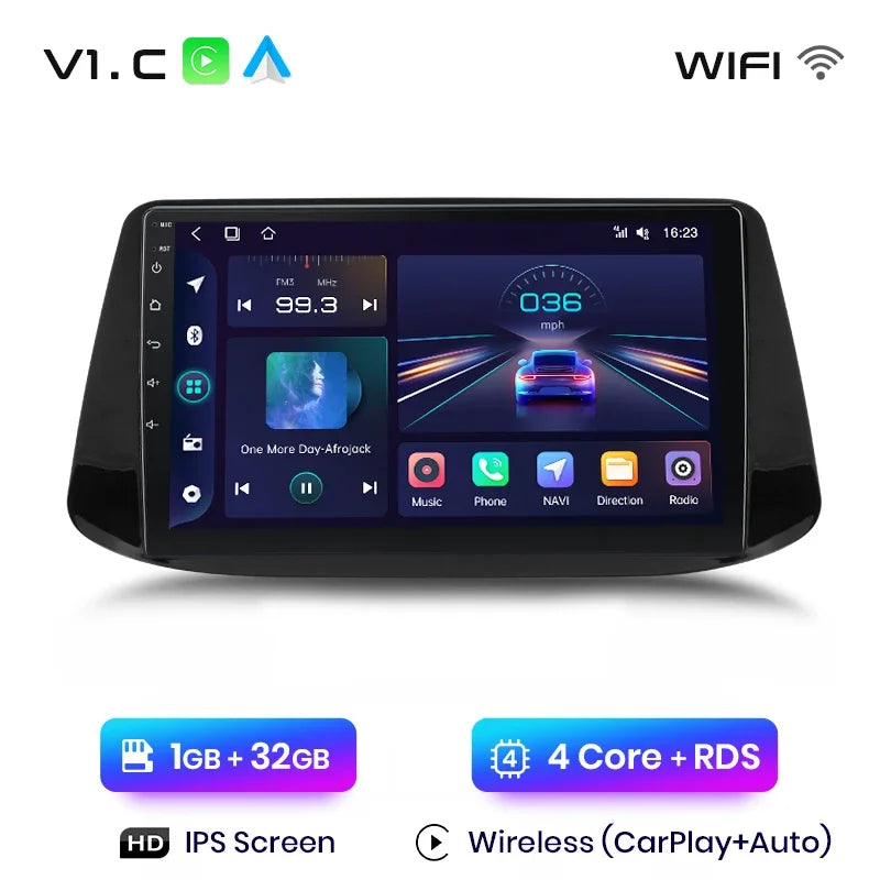 Junsun Wireless CarPlay Android Auto Radio For Hyundai i30 2017 2018 Car Intelligent Systems RDS BT WiFi 2 din