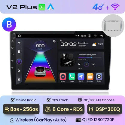 Radio multimedia Junsun con CarPlay inalámbrico y Android para coche, sistema inteligente GPS para VW Passat B5 B6 (2004-2010) 