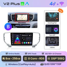 Lade das Bild in den Galerie-Viewer, Junsun V1pro AI Stimme Autoradio Android Auto Multimedia-Player Für Kia Sportage 4 QL 2018-2021 Carplay 4G DSP 2din GPS autoradio 
