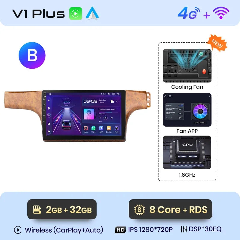 Junsun Wireless CarPlay Android Auto Radio For VOLKSWAGEN LAVIDA 2007 2008 2009 2010 Car Intelligent Systems RDS BT WiFi 2 din