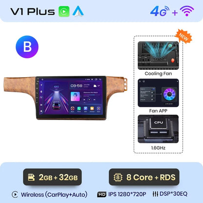 Junsun CarPlay inalámbrico Android Auto Radio para VOLKSWAGEN LAVIDA 2007 2008 2009 2010 Sistemas inteligentes para coche RDS BT WiFi 2 DIN 