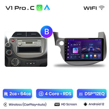 Lade das Bild in den Galerie-Viewer, Junsun V1pro Android 10 AI Stimme 4G Carplay RDS Auto Radio Multimedia GPS Für HONDA FIT JAZZ 2007-2013 2din autoradio bluetooth 
