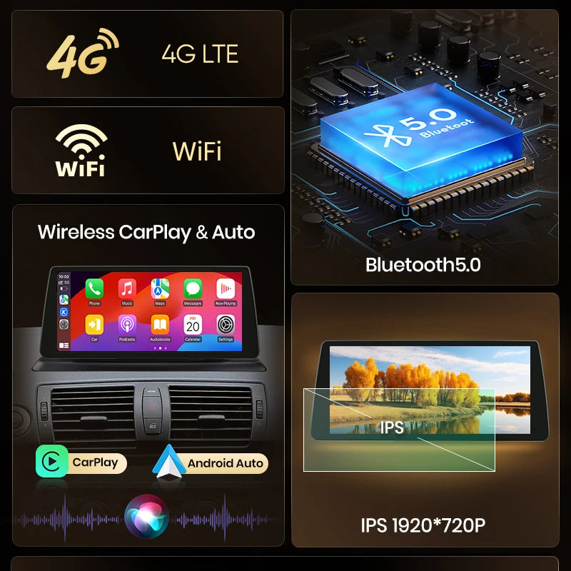 Junsun 8 Core 4G WiFi Wireless CarPlay Andorid Auto Car Radio Multimedia For BMW X1 F48 X2 F49 2013-2020 Car Intelligent Systems