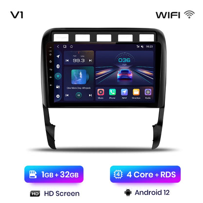 Junsun V1 AI Voice - Radio inalámbrica CarPlay Android para Porsche Cayenne 1 9PA 2002-2010, 4G, GPS, 2DIN 
