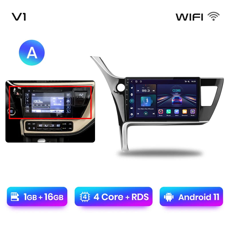 Junsun V1pro AI Stimme Autoradio Android Auto Multimedia Für Toyota Corolla 11 Auris E180 2017 - 2019 CarPlay GPS 2din autoradio 