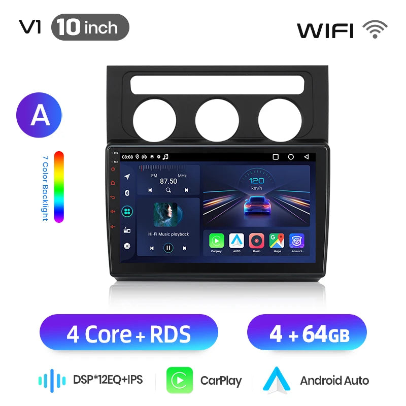 Junsun Wireless CarPlay Car Radio For Volkswagen Touran 1 2003 - 2010 Android Multimedia