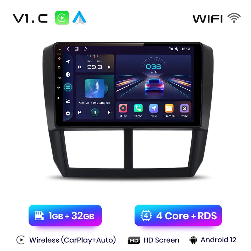 Radio Junsun V1pro con Android 10,0, 2DIN, 4G, GPS, Carplay, para Subaru Forester 3 SH Impreza 2007-2013 