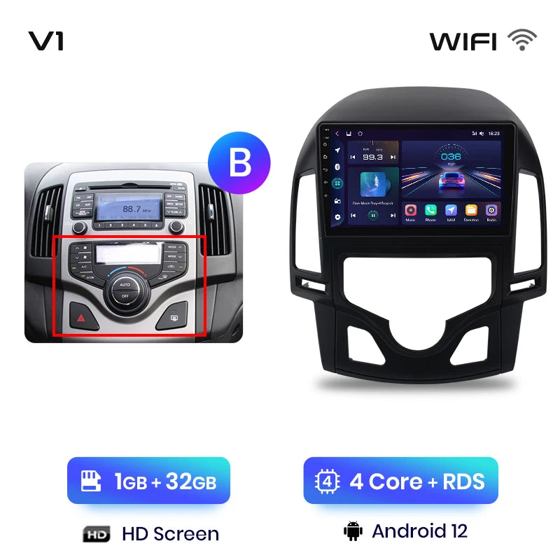 Junsun V1 AI Stimme Drahtlose CarPlay Android Auto Radio Für Hyundai I30 2006-2011 4G Auto Multimedia GPS 2din autoradio 