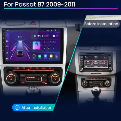 Radio multimedia Junsun con CarPlay inalámbrico y Android Auto para Passat B7 (2009-2011), GPS, sistemas inteligentes, autorradio inteligente. 