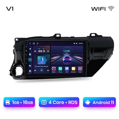 Radio Junsun V1 Plus para Toyota Hilux PickUp AN120 2015-2020 con CarPlay inalámbrico, Android Auto, 2 DIN, DVD. 