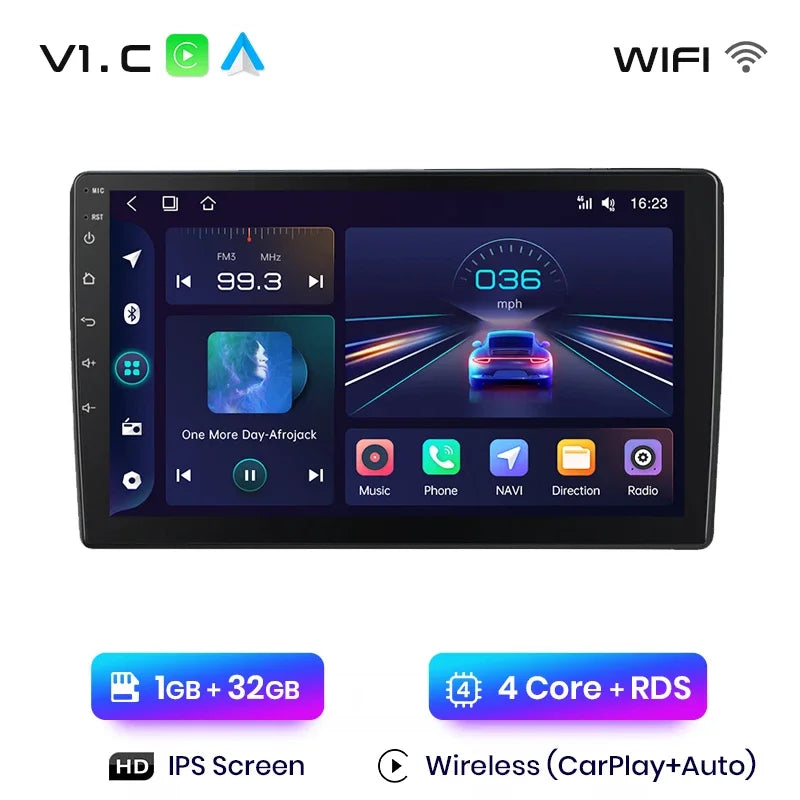 Junsun Wireless CarPlay Android Auto Radio For Volkswagen TOUAREG 2003 2004 2005-2010 Car Intelligent Systems RDS BT WiFi 2 din